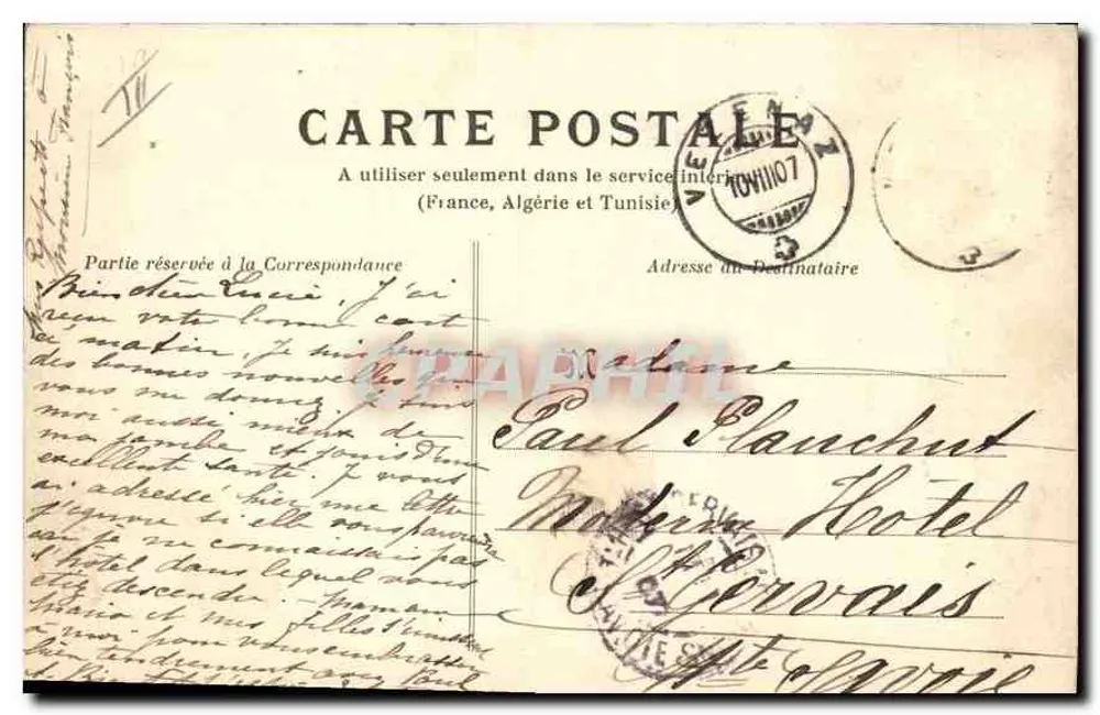 Chamonix — Caravana se dirigindo ao Mont-Blanc — editor não identificado - Verso