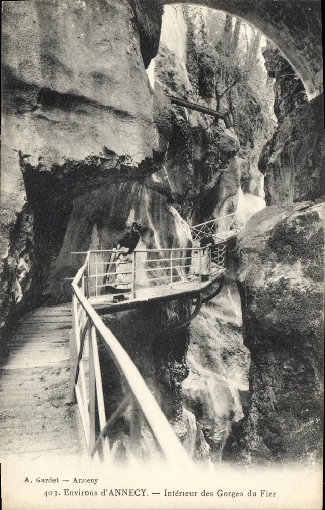Innenansicht der Gorges du Fier — Um ANNECY — A. Gardet — n°403 - Vorderseite
