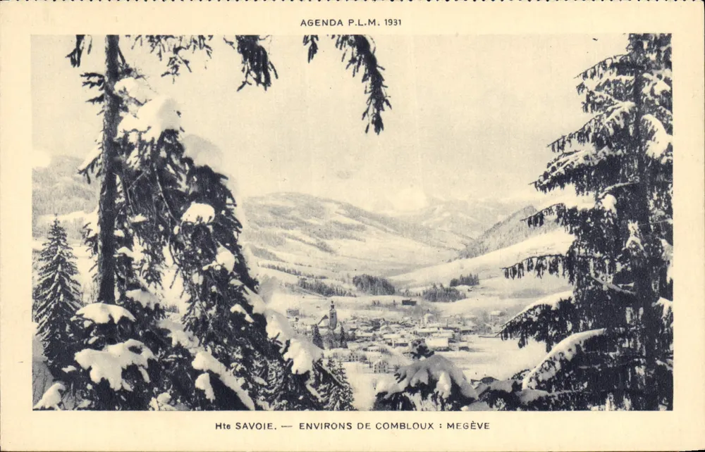 Alta Saboia — Arredores de Combloux: Megève — Agenda P.L.M. 1931 - Frente