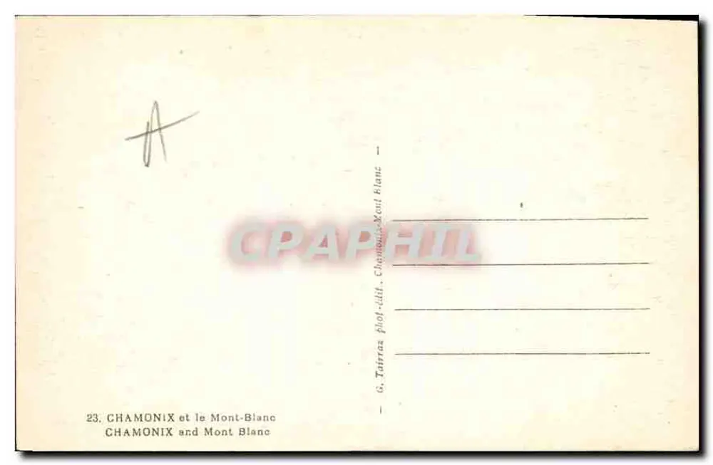 Chamonix e o Monte Branco — vista panorâmica — G. Tattara, n°23 - Verso