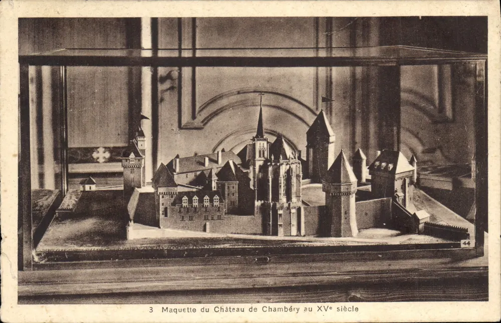 Maquette van het Kasteel van Chambéry uit de 15e eeuw — uitgever Cliché Alb. Soufflet, n°44 - Voorkant