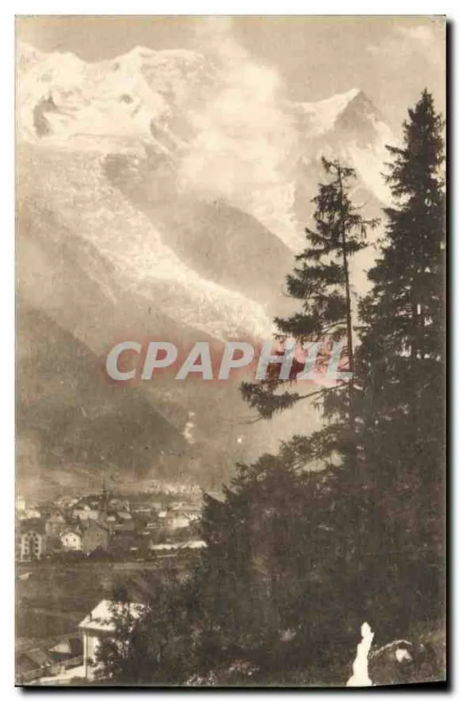 Chamonix e o Mont-Blanc (4810 m.) — Editor Art. S. A. Schnegg, n° 819 - Frente