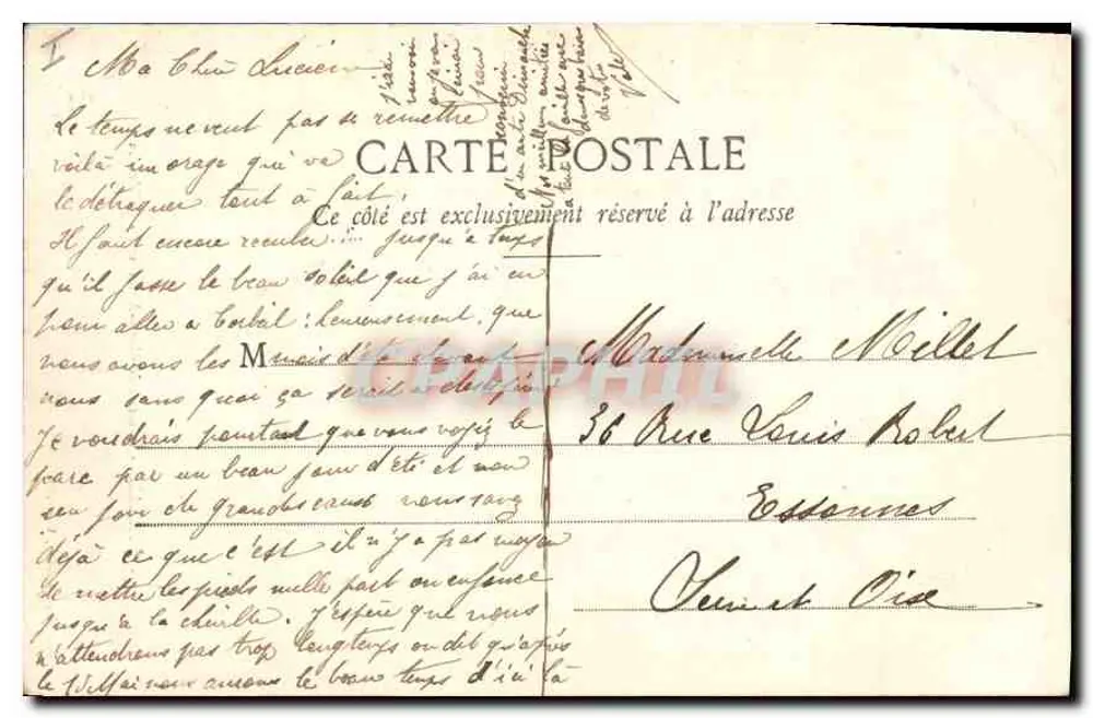 Das Mühle — Versailles — Hameau de Marie-Antoinette — Mme Moreau, Verlag, Versailles - Rückseite
