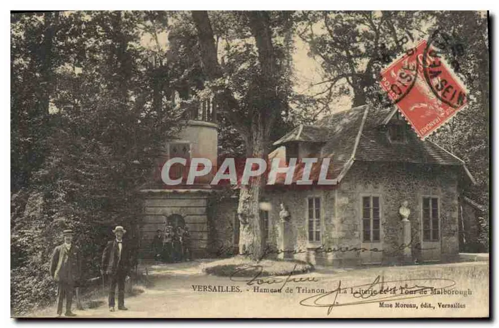 Versailles - Dorf Trianon - Die Käserei und der Gang von Malborough — Mme Moreau, Verlag, Versailles - Vorderseite