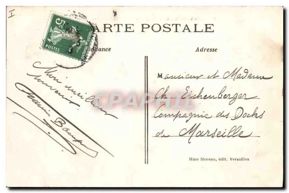 Palácio de VERSAILLES — Fachada do Lado da Terrasse — Mme Moreau, editora Versailles - Verso