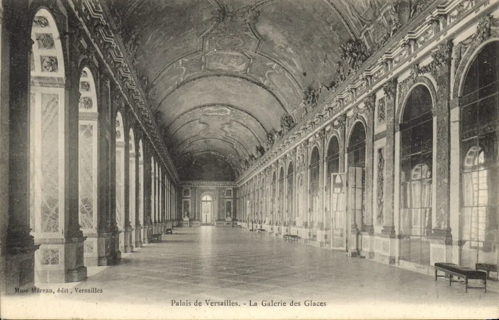 Schloss Versailles — Die Galerie der Spiegel — Mune Moreau, Verlag Versailles - Vorderseite