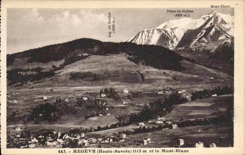 Mégeve (Haute-Savoie) — Blick auf den Dôme du Goûter (3836 m.) und den Mont-Blanc (4303 m.) — L. Morand, phot.-édit. - Vorderseite