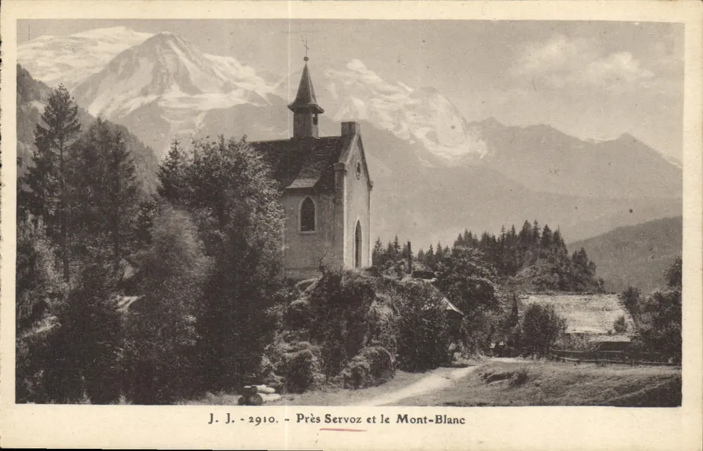 Próximo a Servoz e o Mont-Blanc — J. J. - 2910 - Frente