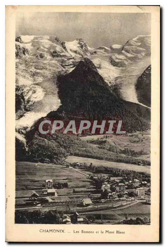 Chamonix — Os Bossons e o Monte Branco — F. Monnier, Editor - Frente