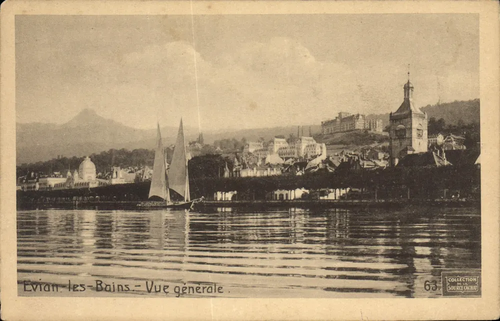 Evian-les-Bains — Vista geral — Coleção Source Ochach n°63 - Frente