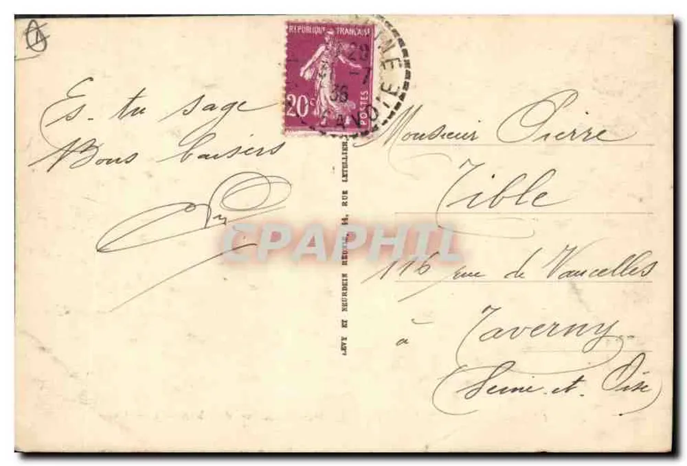 Chamonix-Mont-Blanc — O Mont Blanc visto de Chamonix — LL. — N° 495 - Verso