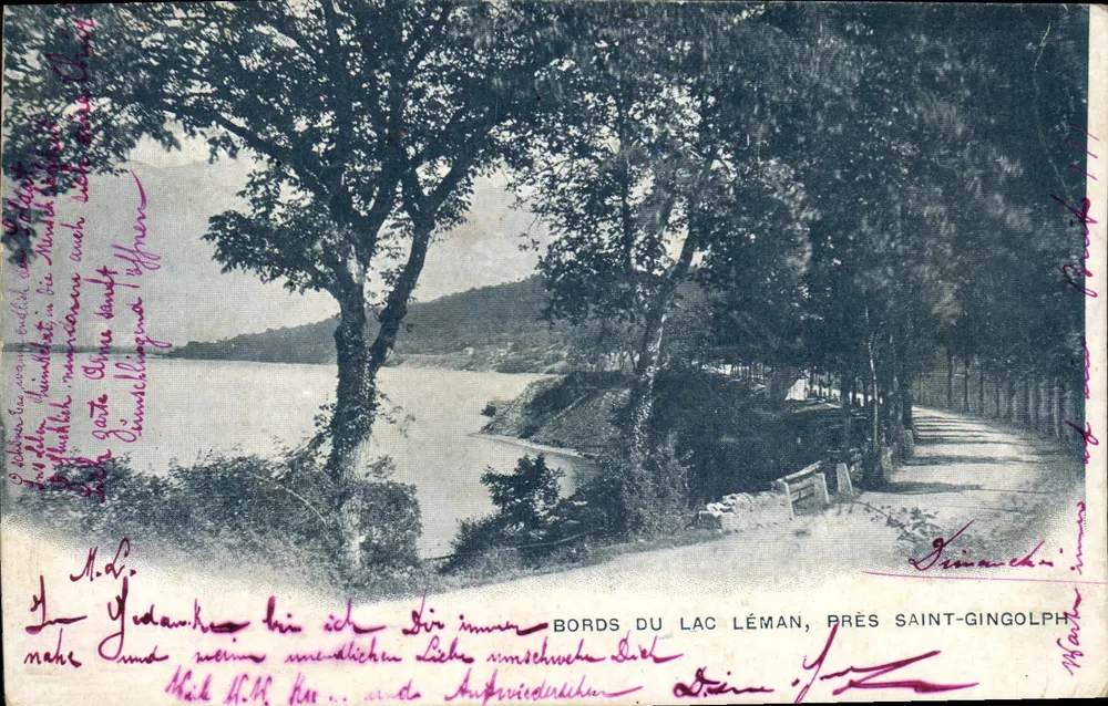 Margens do Lago Léman, perto de Saint-Gingolph — editor não identificado, número de série não visível - Frente