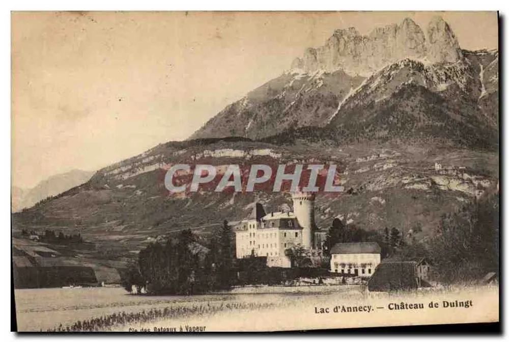 Lago de Annecy — Castelo de Dulingt — Cie des Bateaux à Vapeur - Frente