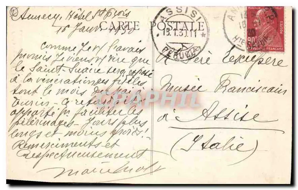 Kapelle der Missionare des Levant — Annecy (Haute-Savoie) — Verlag nicht sichtbar - Rückseite