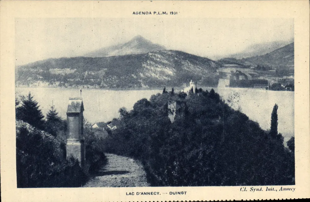 Lago de Annecy — Duingt — Agenda P.L.M. 1931 - Frente