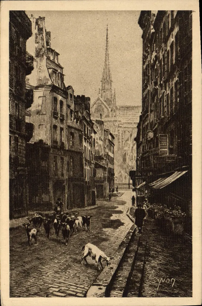 Paris. Spaziergang — Rue du Haut-Pave — Art VVON Edition - Vorderseite