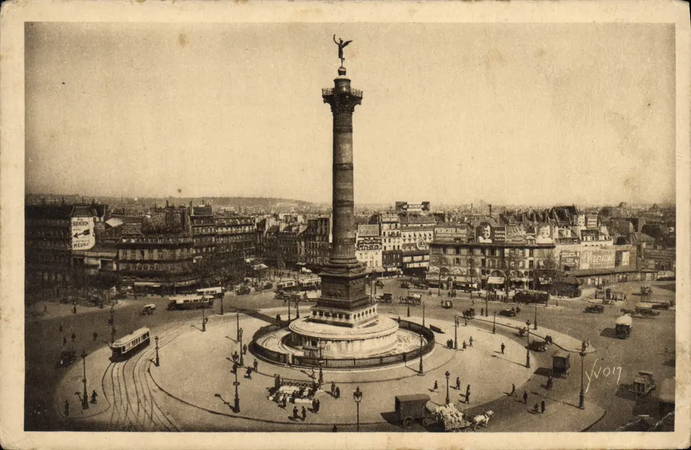 Place de la Bastille — Paris — Edição de Act YVON - Frente