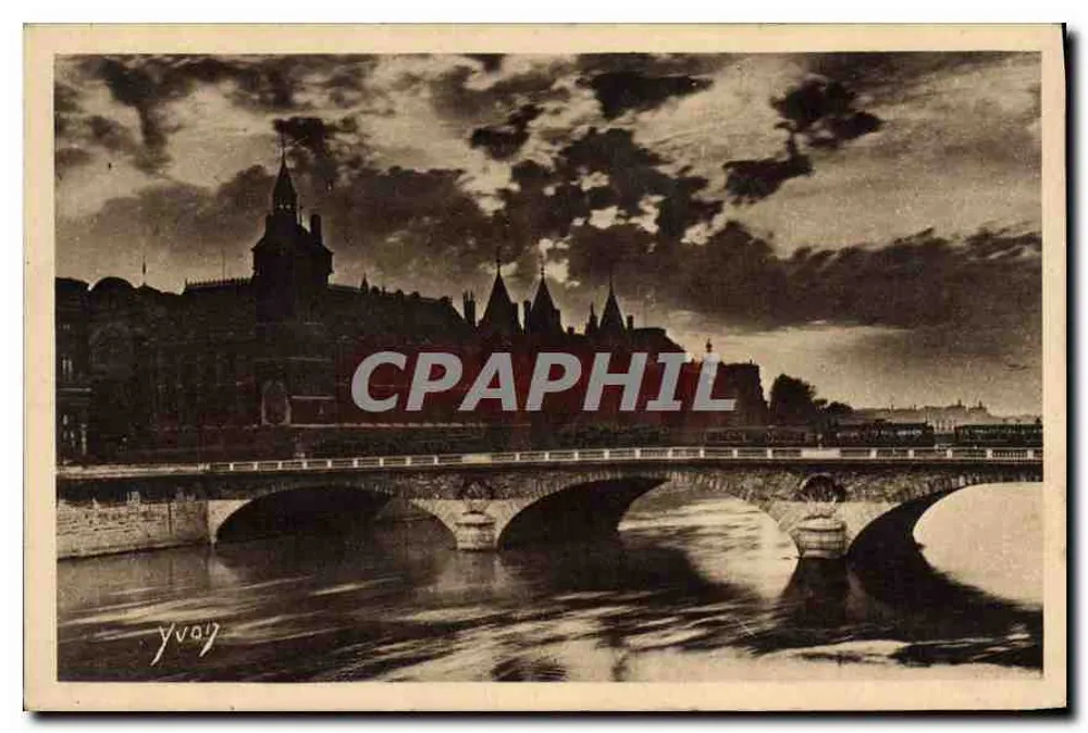 Paris. Die Conciergerie und der Pont au Change — Kunstausgabe YVON, Serie 8 Nr. 152 - Vorderseite