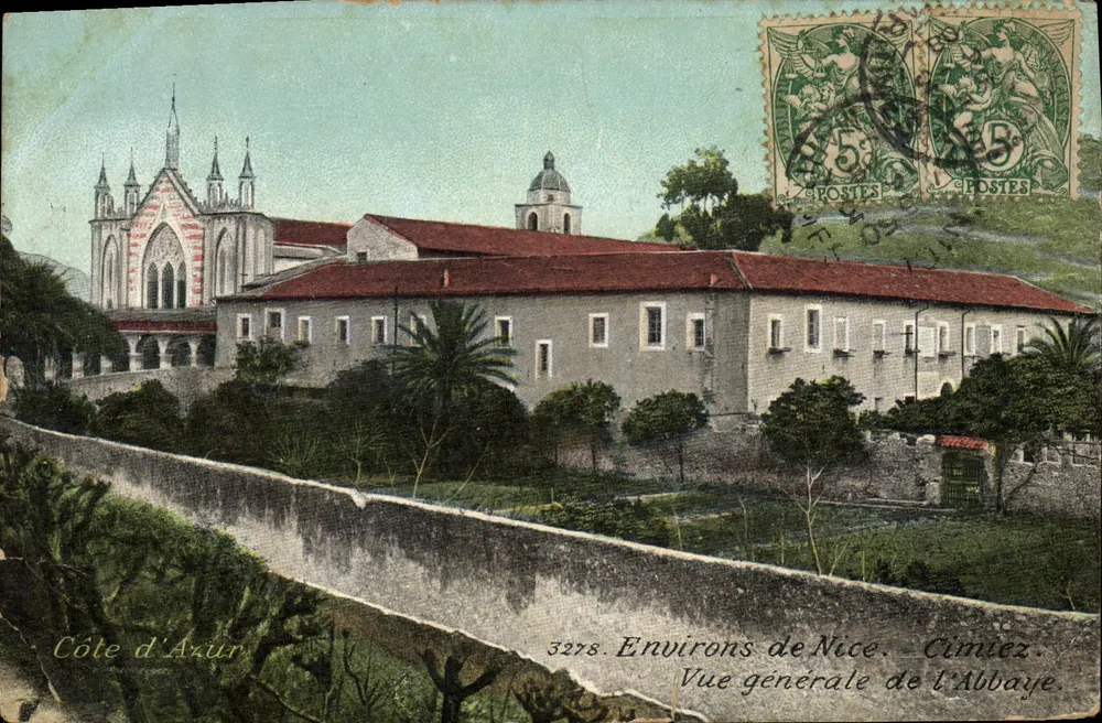 Umgebung von Nice — Allgemeiner Blick auf die Abtei — Cimiez — Verlag Côte d'Azur, Nr. 3278 - Vorderseite