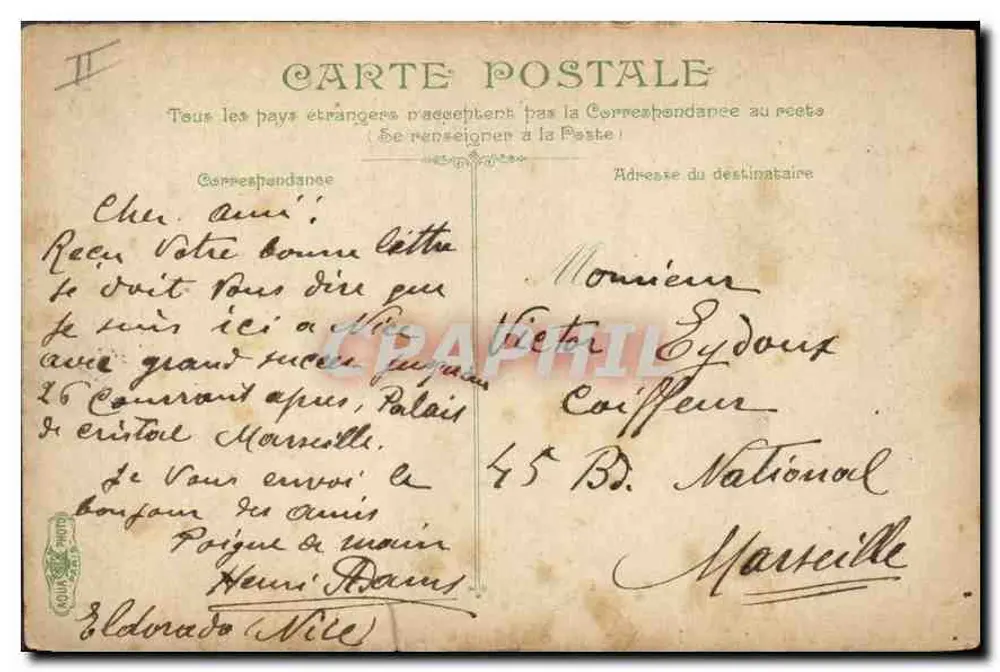 Umgebung von Nice — Allgemeiner Blick auf die Abtei — Cimiez — Verlag Côte d'Azur, Nr. 3278 - Rückseite