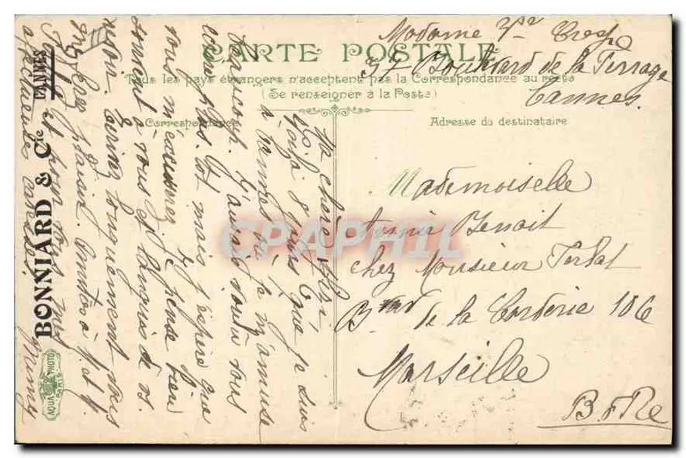 Côte d'Azur - Les Pins — editor LYCIC, n° 3256 - Verso