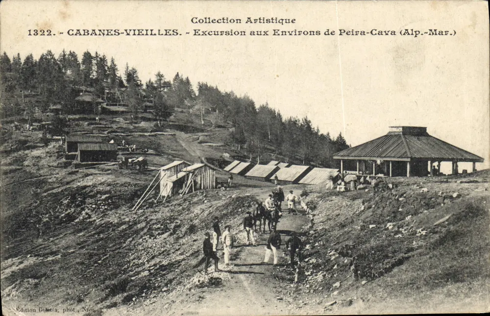 Cabanes-Vieilles — Ausflug in die Umgebung von Peïra-Cava (Alp.-Mar.) — Edition Giletta, Foto von Nice - Vorderseite