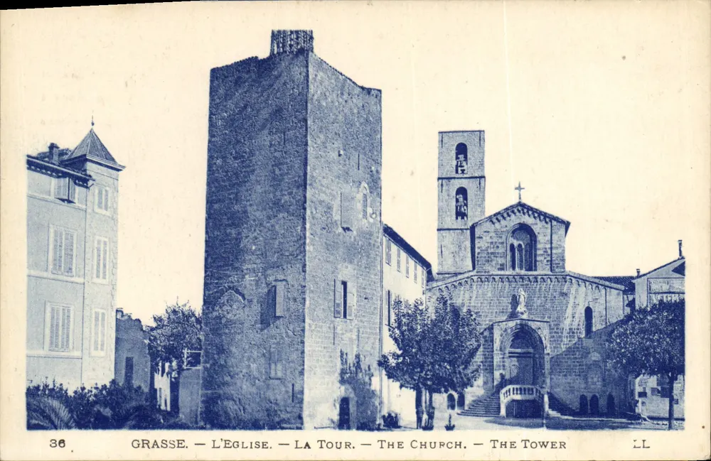 Grasse — Kościół — Wieża — The Church — The Tower - Awers