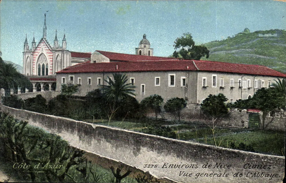 Cimiez — Allgemeiner Blick auf die Abtei — Côte d'Azur, Umgebung von Nice - Vorderseite