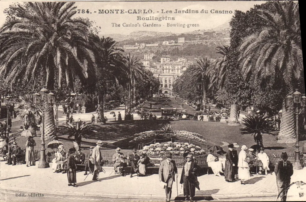 Monte-Carlo - Die Gärten des Casinos - Boulingrin - Edit. Gilletta - Vorderseite