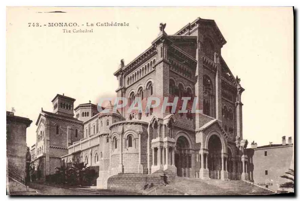 Mônaco - A Catedral — editor J. Gilletta, Nice, n° de série 743 - Frente