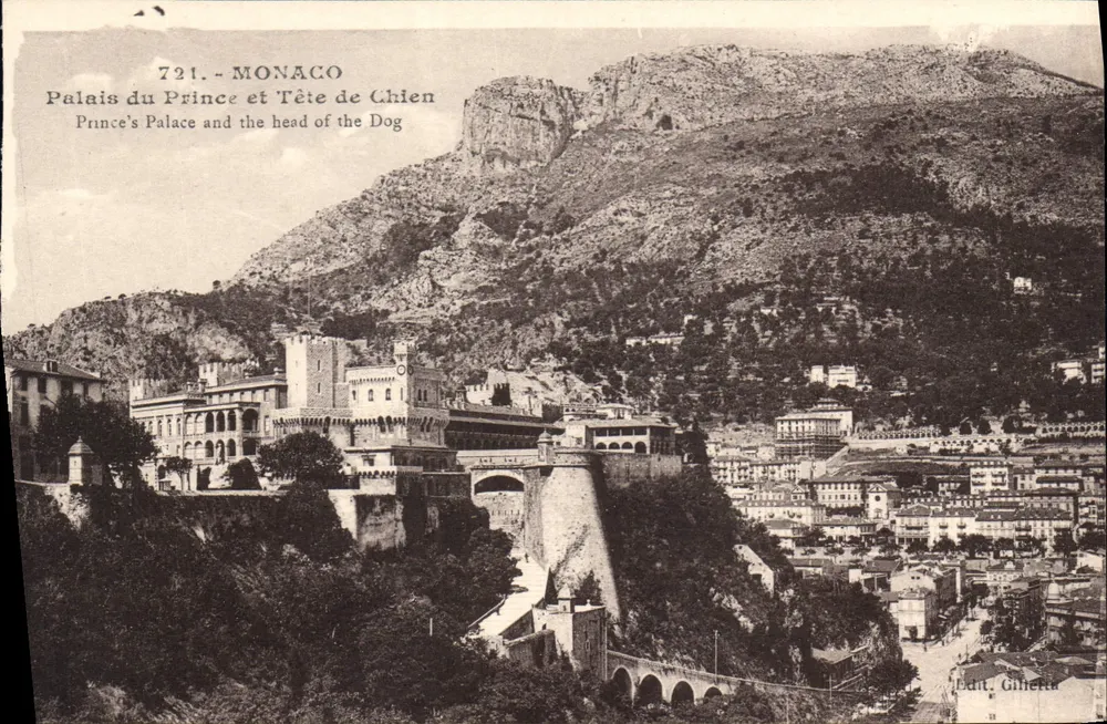 Monaco — Palast des Prinzen und Hundekopf — J. Gilletta - Vorderseite