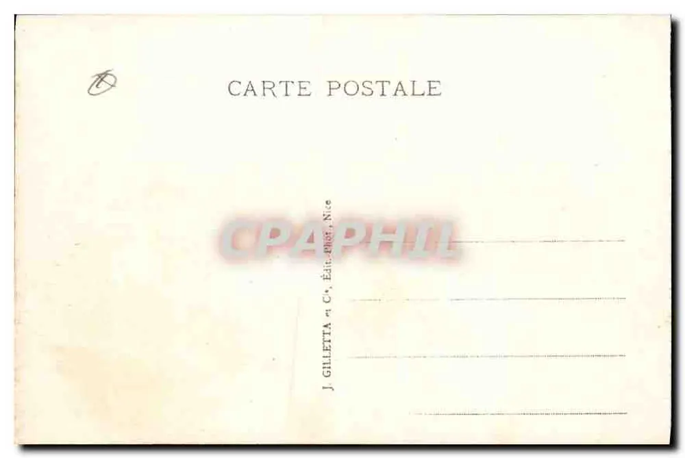 Monaco — Palast des Prinzen und Hundekopf — J. Gilletta - Rückseite