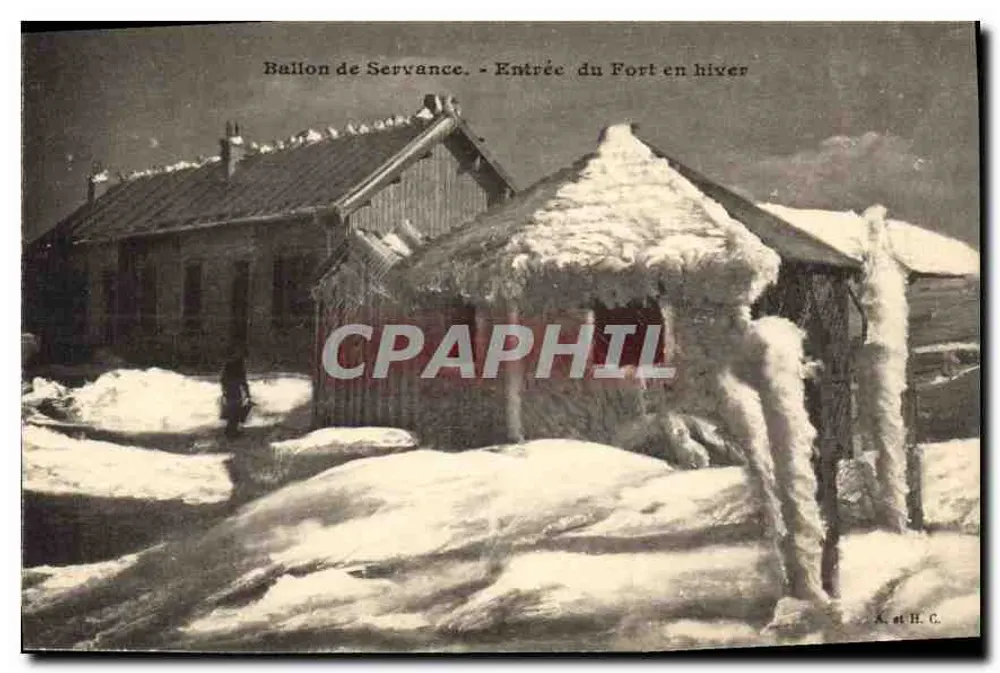 Ballon de Servance - Eingang zum Fort im Winter — A. d' H. C. - Vorderseite