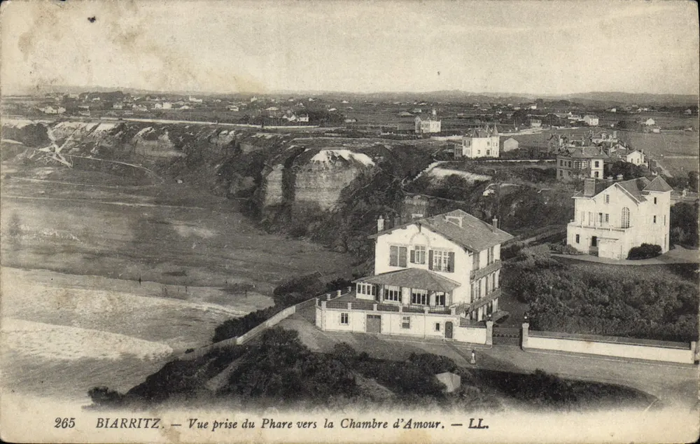 Biarritz — Ansicht vom Leuchtturm in Richtung Chambre d'Amour — LL. n° 265 - Vorderseite