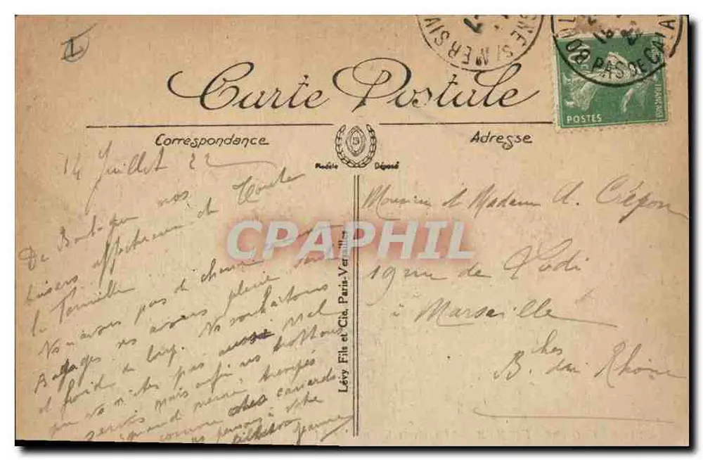 Boulogne-sur-Mer — La Porte Gayole — LI — n°319 - Rückseite