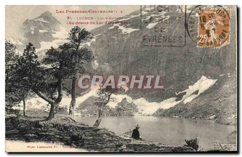 As Pirineus-Centrais — Lago de Espingo — Fot. Labouche Fr. - Toulouse - Frente