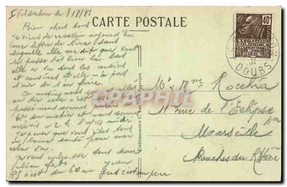 Chaux-les-Passavant — Eingang zur Glacière — Pittoreske Orte der Franche-Comté, Nr. 102, Verlag C-LB - Rückseite