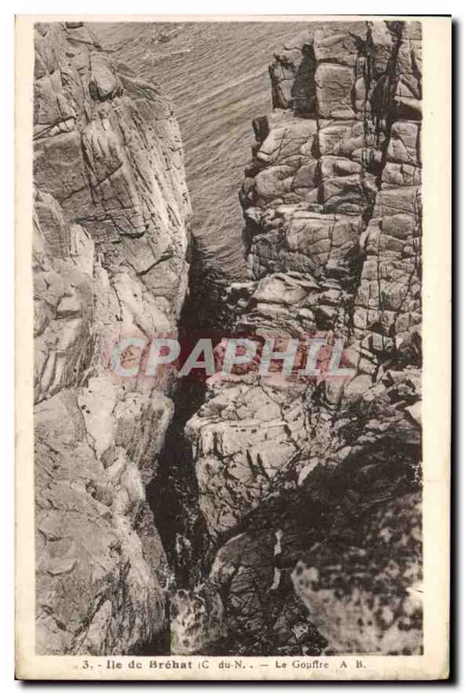 Eiland Bréhat — Le Gouffre — Fototipie A. Binger, Angers - Voorkant
