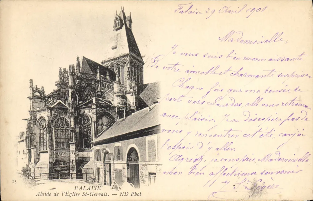 Klippe — Apsis der Kirche St-Gervais — ND Phot - Vorderseite