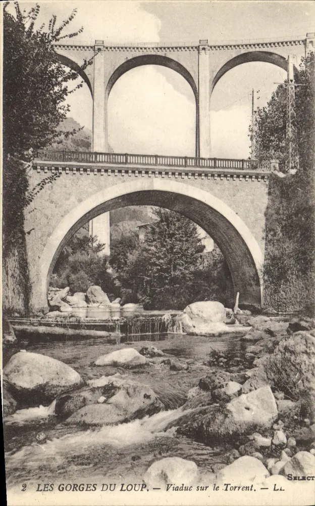Die Gorges du Loup — Viadukt über den Torrent — Select - Vorderseite