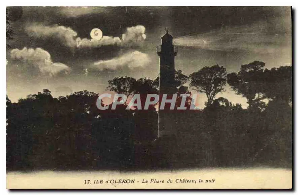 Ilha de Oléron - O Farol do Castelo, à noite - Frente