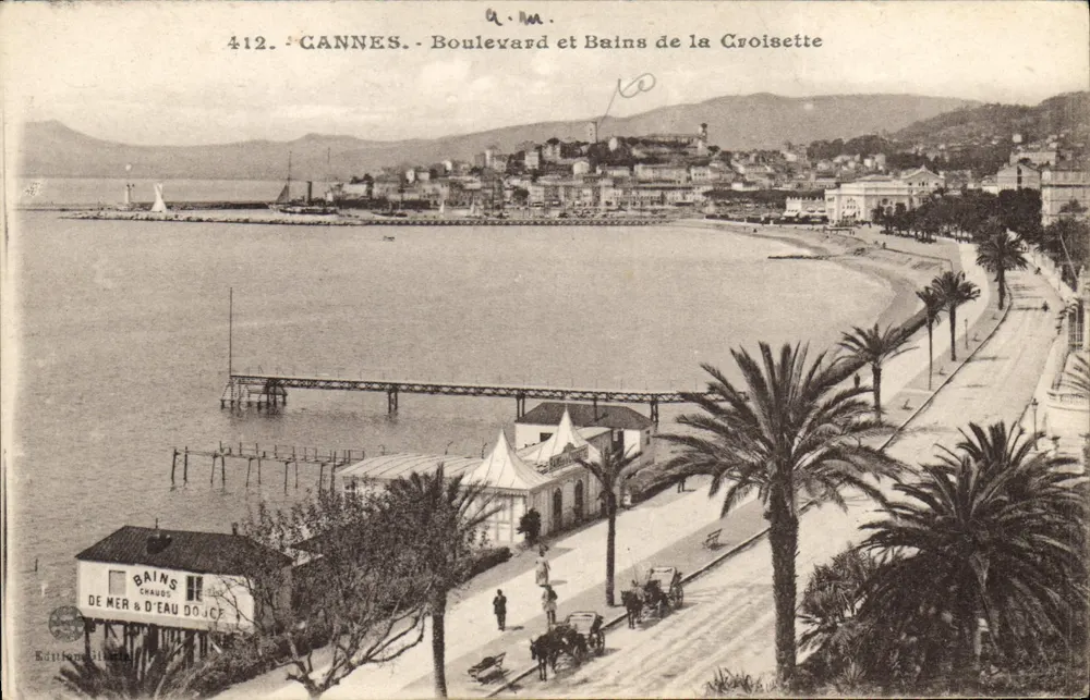 CANNES. - Boulevard e Banhos da Croisette — Edição Giletta, n° 412 - Frente
