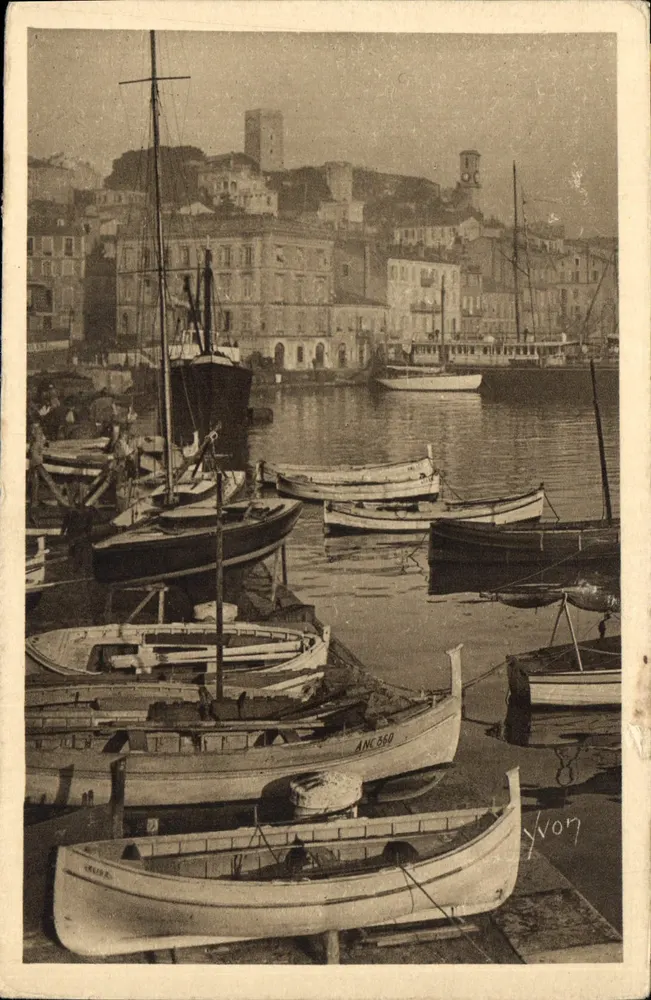 Cannes - Der Hafen und der Mont Chevalier — Französische Ausgabe Rue de Brégaigne, n°23/23 - Vorderseite