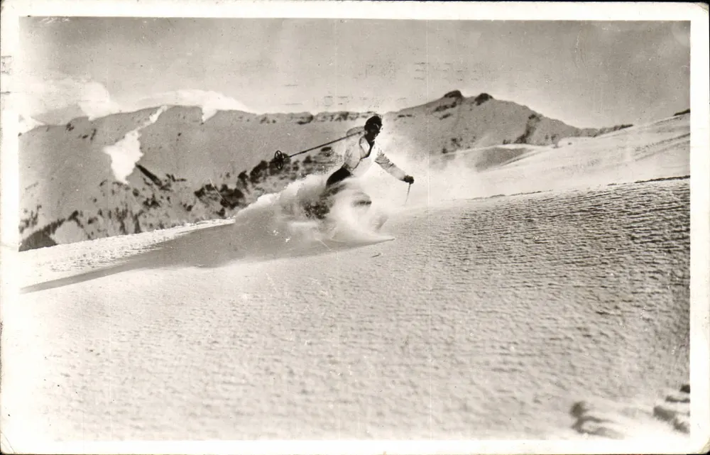 Megève — Szybki zakręt — Wydawnictwo Galignani, nr 26818 - Awers