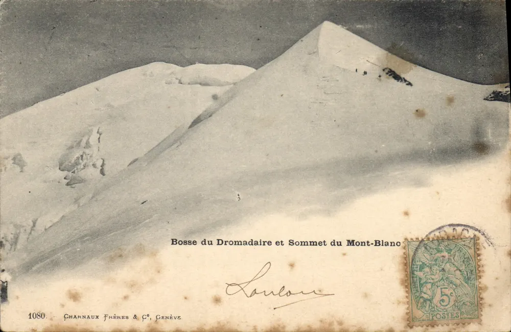 Bosse du Dromadaire und Gipfel des Mont-Blanc — Charnaux Frères & C°, Genf, n° 1080 - Vorderseite