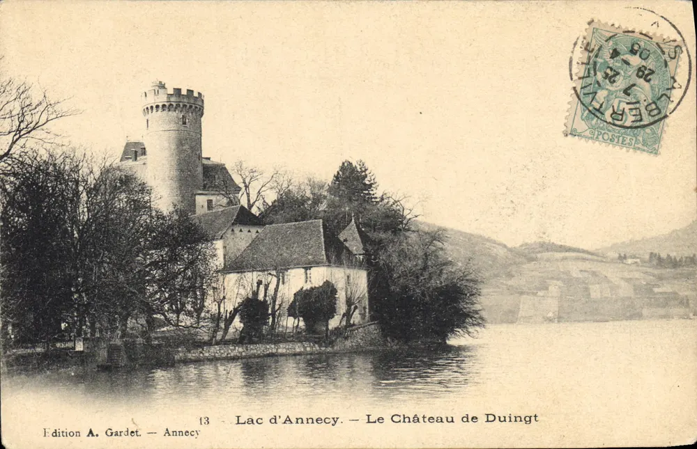 Lago d'Annecy — O Castelo de Duingt — Edição A. Gardet — Annecy - Frente