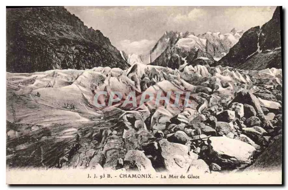 Chamonix — A Mar de Gelo — J.J. Frères, Genève - Frente
