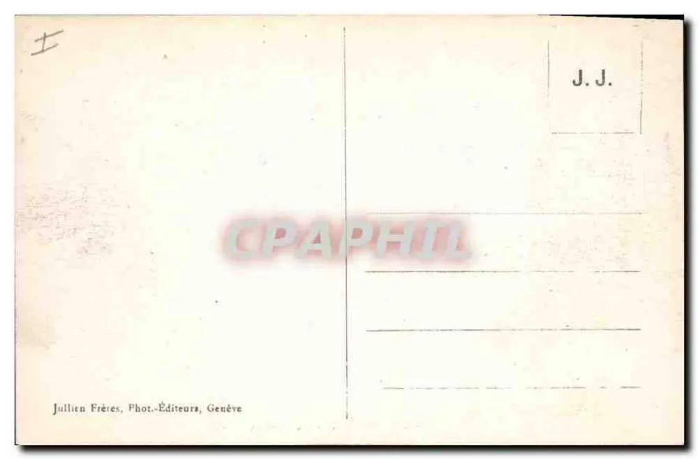 Chamonix — A Mar de Gelo — J.J. Frères, Genève - Verso