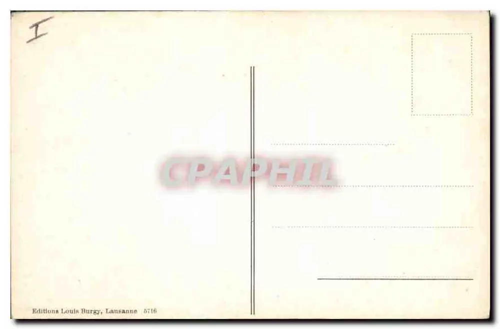 O Mont-Blanc visto do Brévent — vista alpina — Edição Louis Burgy, Lausanne, n° 5716 - Verso