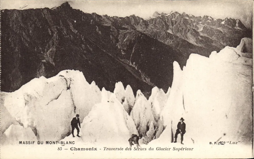 Massif du Mont-Blanc — Überquerung der Seracs des Oberen Gletschers — B.F. « Lux » - Vorderseite
